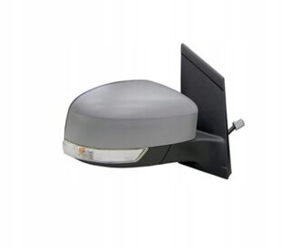Door Mirror+Lamp+Heater 6 Pin Primed Right Hand Side  12-19 (Ford Focus)