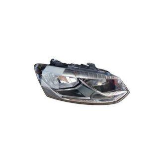 Headlamp + Motor Electric Chrome Right Hand Side Hatchback 14-17 (Volkswagen Polo 6R)