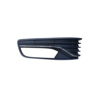Front Bumper Grille+Fog Lamp Hole+Chrome Mould Hatchback Left Hand Side 14-17 (Volkswagen Polo 6R)
