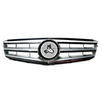 Grille Silver+Chrome Mould Sport 11-13 (Mercedes Benz C Class W204)