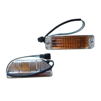 Bumper Lamp Assembly Crystal Primed Set/2PC  87-09 (VW Citi Golf 1)