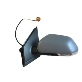 Door Mirror+Lamp+Wire Primed Left Hand Side 05-09 (Volkswagwen Polo 9N)