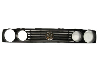 Grille Double Round+Big Badge Hole Black Trim 87-09 (VW Citi Golf 1)