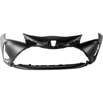 Front Bumper+Fog Lamp Hole Primed Black Hatchback 16-18 (Toyota Yaris)
